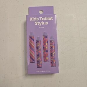 4 Pack Kid Friendly Stylus Pens for Touch Screens Kids Smart Watch‎ Tablet iPad